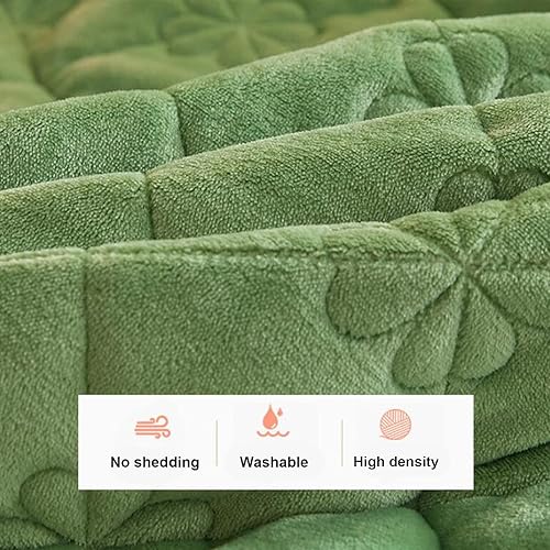 Miniatura 3 de QQXX Sábana bajera de franela de terciopelo sábana de forro polar acolchada ultra suave funda protectora de colchón de felpa de color sólido de lujo