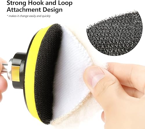 Miniatura 4 de S SATC Almohadillas de pulido de 6 pulgadas, 5 almohadillas de pulido de 6.5 pulgadas, cara de 5.906 in para placa de respaldo de 6 pulgadas,