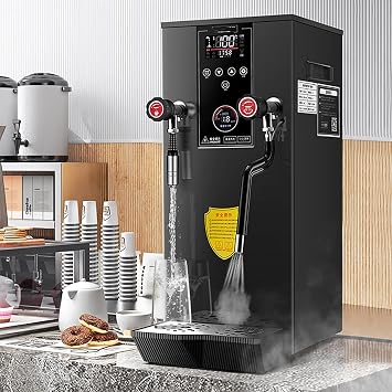 12L Multi-Purpose Milk Frother,Electric Milk Foam Maker Led Display for Espresso Coffee Tea Coffee Shop Dessert Shop Hotel Milk,Full-Automatic Boiling