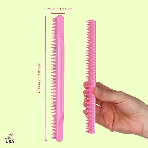 Miniatura 2 de Allegro Combs Peines de dientes anchos #70, peine de 3 filas de dientes anchos para cabello rizado, peine para cabello rizado, peine para estilistas