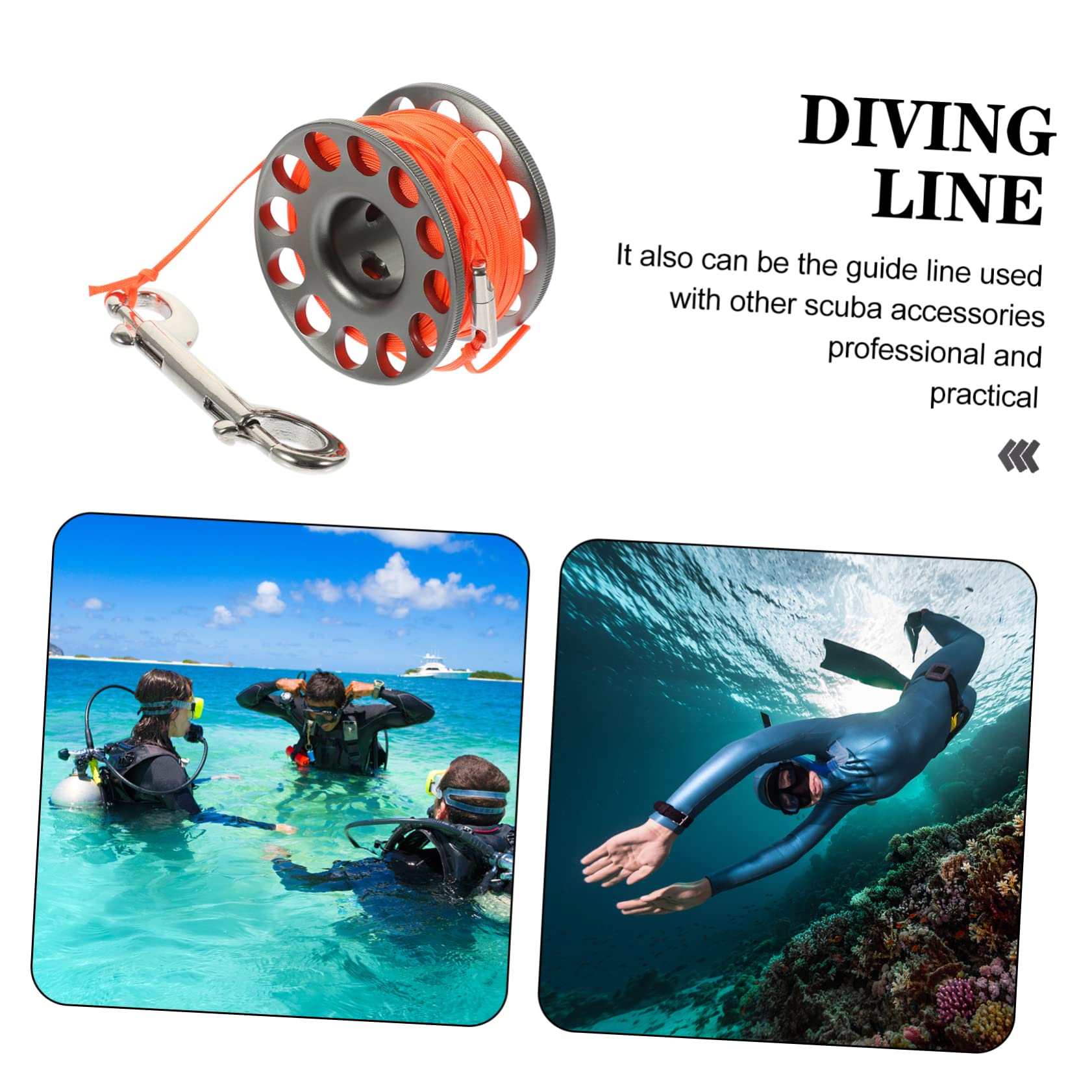 FOYTOKI Long-Term Use Anti-Winder Diving Spool Reel for Scuba Diving Smooth Surface and Round Edges