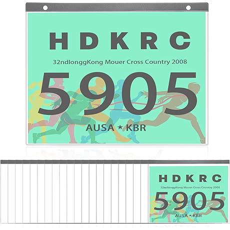 Yexiya 36-Count Running Bib Display and Storage Sleeves