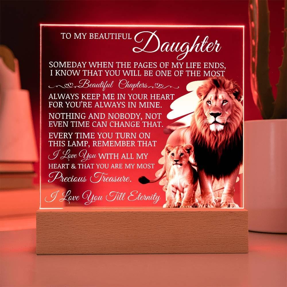 To My Beautiful Daughter Acrylic Plaque, Heartfelt Keepsake Gift for Daughter, Sentimental Decorative Display, Unique Birthday Christmas Gift Idea - Image 6