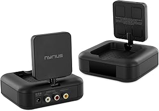 Nyrius 5.8GHz 4 Channel Wireless Video & Audio Transmitter & Receiver with IR Remote Extender for Streaming Cable, Satelli...