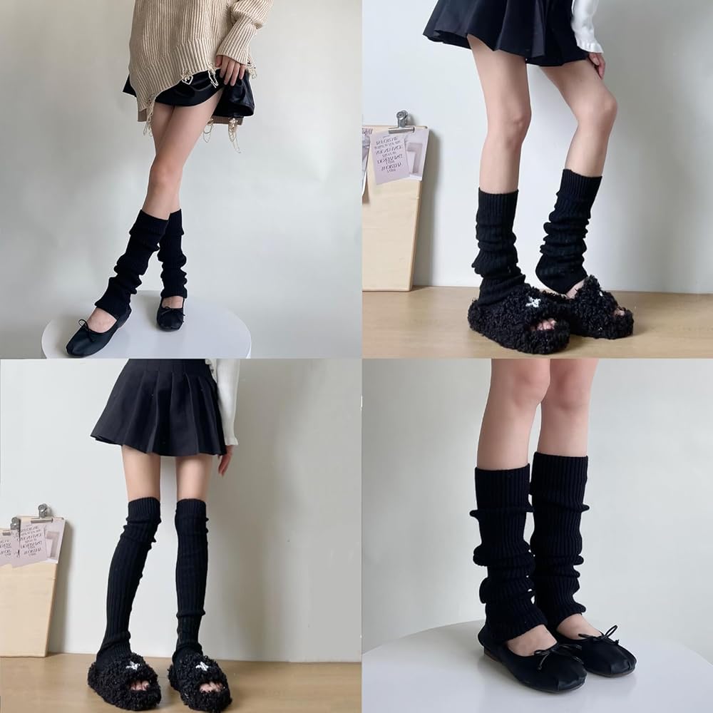 Guetres Steampunk CHIC-Bas Guêtre Jambières Legging Chausettes Hiver Chaud Tressé Leg Warmers