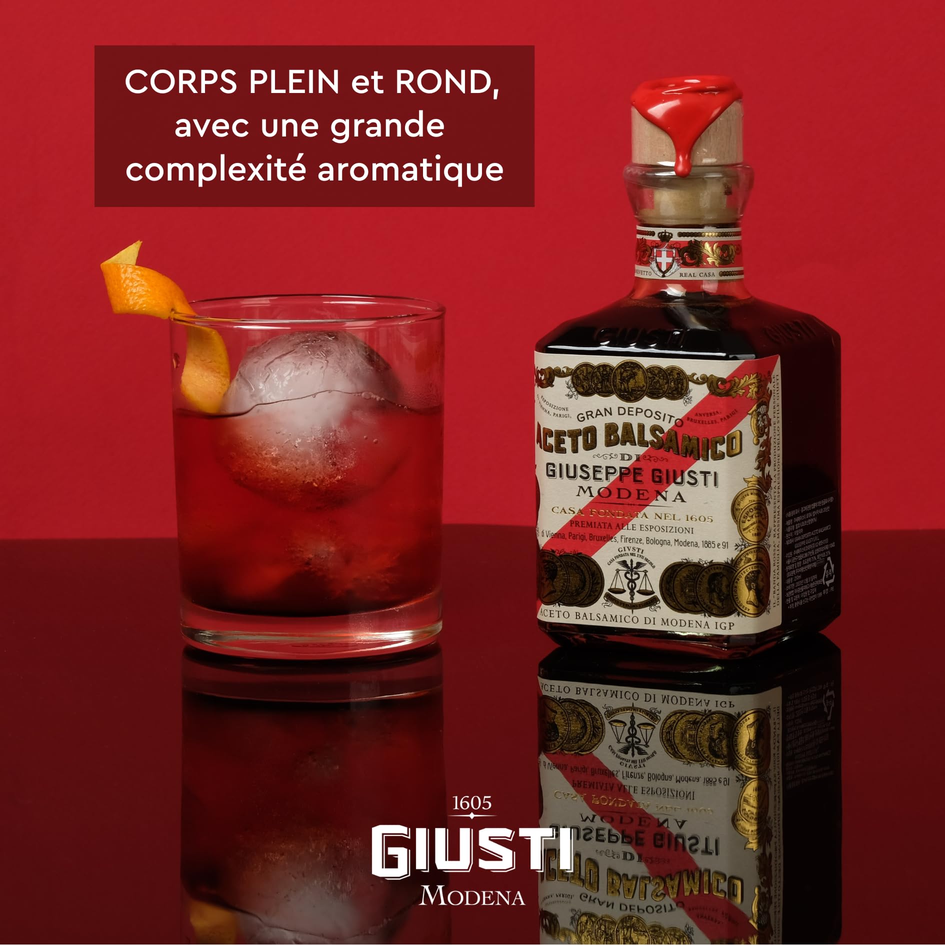 Giusti - Vinaigre Balsamique de Modène IGP 5 Médailles d'Or - 250ml Cubica