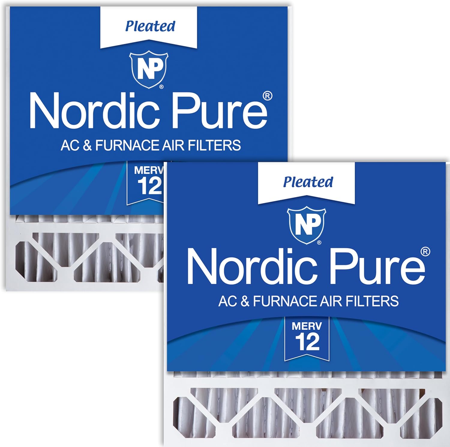 Nordic Pure 20x20x5 (19_5/8 x 19_7/8 x 4_3/8) Honeywell/Lennox Replacement MERV 12 Air Filters 2 Pack