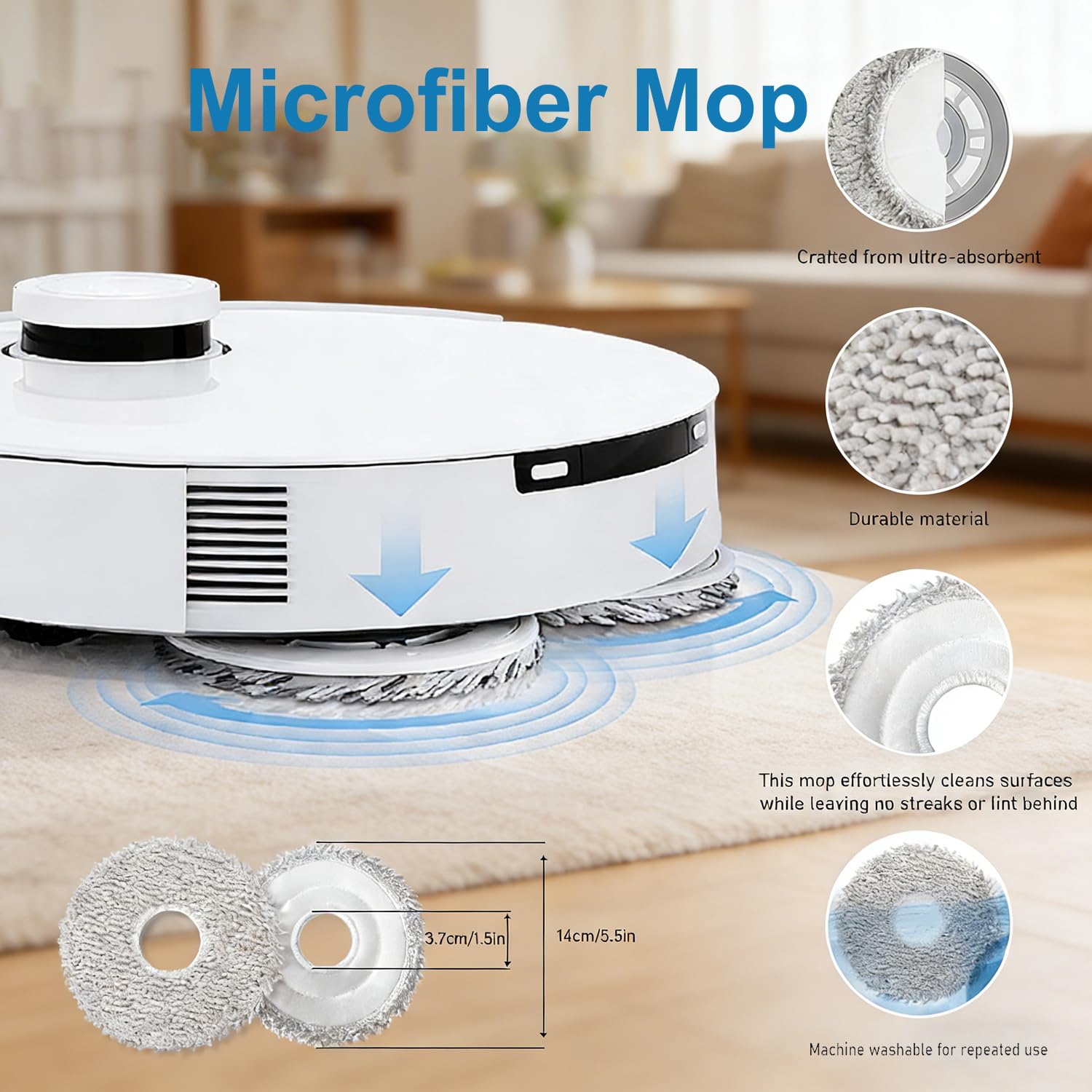 Akcesoria do ECOVACS DEEBOT T50 Pro Omni/ T50 PRO OMNI Gen2 robot odkurzający, 1 szczotka główna, 4 filtry, 4 ściereczki, 6 worków, 4 szczotki boczne