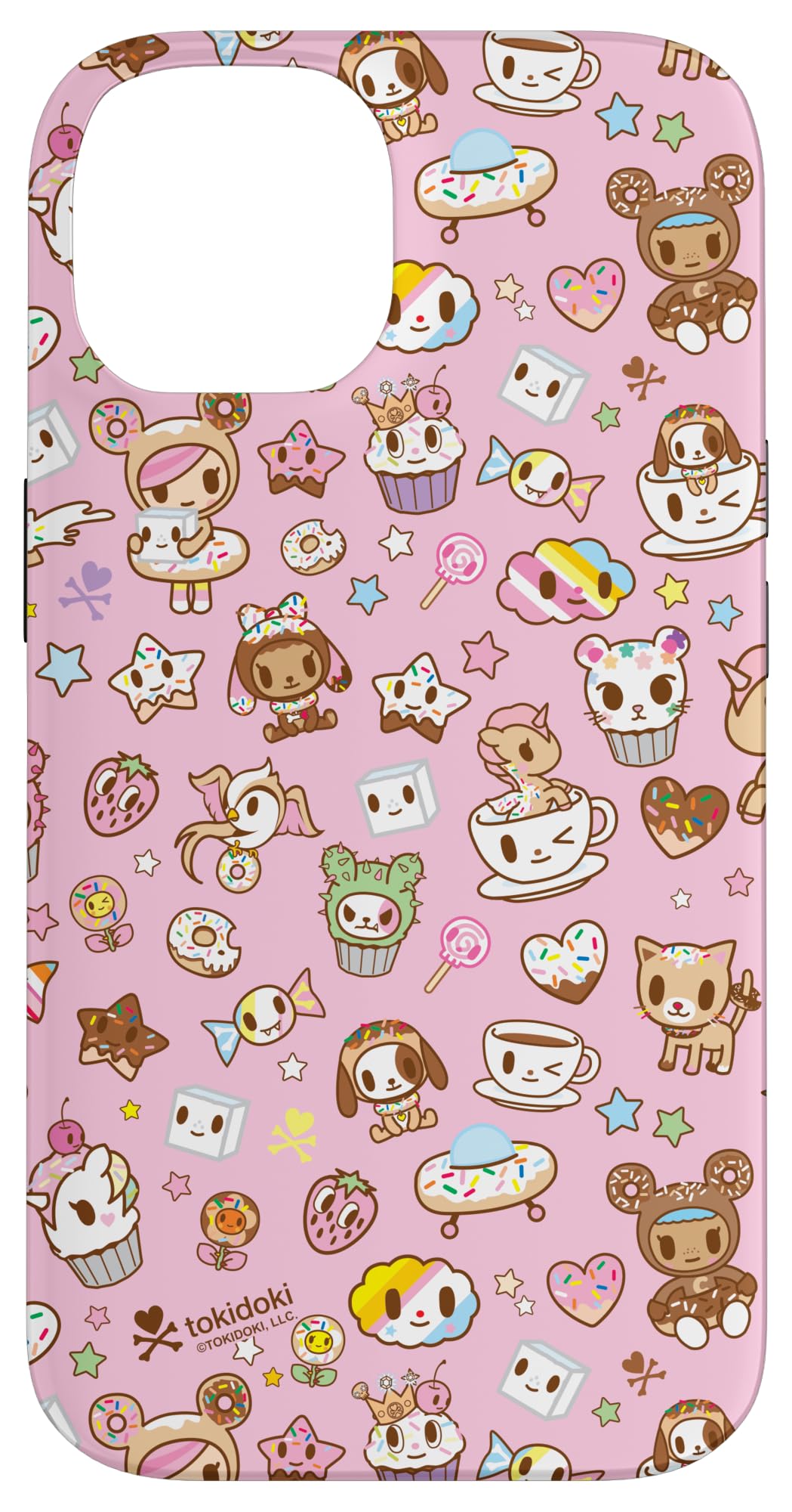 Tokidoki Cute Donutella Collage Chibi Pattern Case for iPhone 14