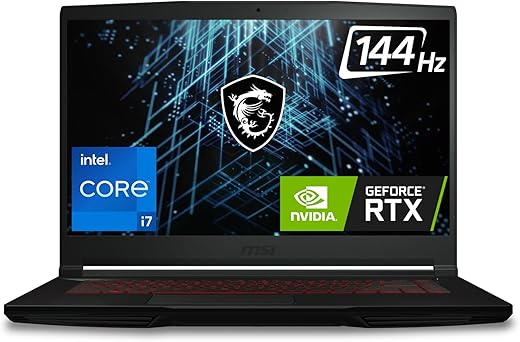 MSI GF63 Thin, Intel Core i7-11800H, 40CM FHD 144Hz Gaming Laptop (16GB/512GB NVMe SSD/Windows 11 Home/Nvidia GeForce RTX 3050, GDDR6…