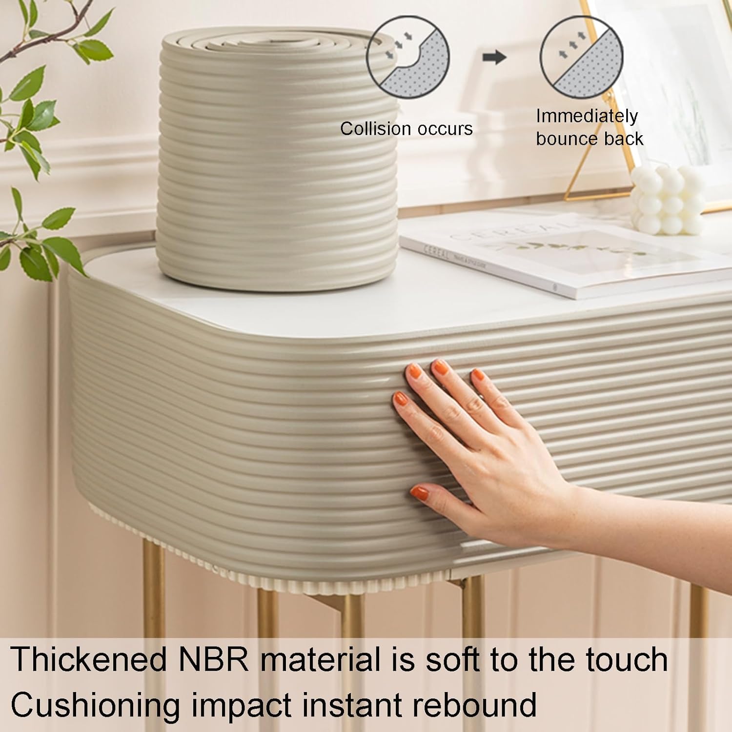 Garage Wall Protector - Edge Guards Bumpers with 3M Adhesive, Multifunctional Padding for Corners and Edges, Durable Protection for Walls and Furniture