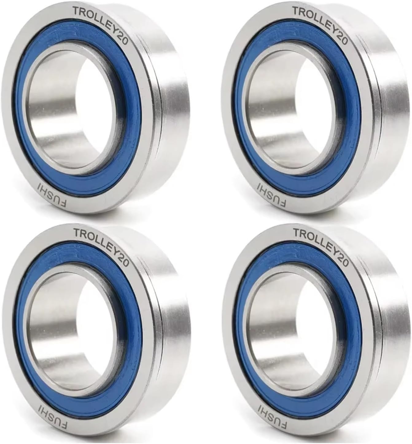 F6003 Wheelbarrow Bearing 20x35x11mm 4PCS Push Truck Garden Trolley 20 19x35x11 17x35x10 Garden Cart Wheel Flange Ball Bearings(19x35x11)