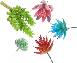 5pcs Mini Succulent Ornament Plastic for DIY Micro Landscape Decor