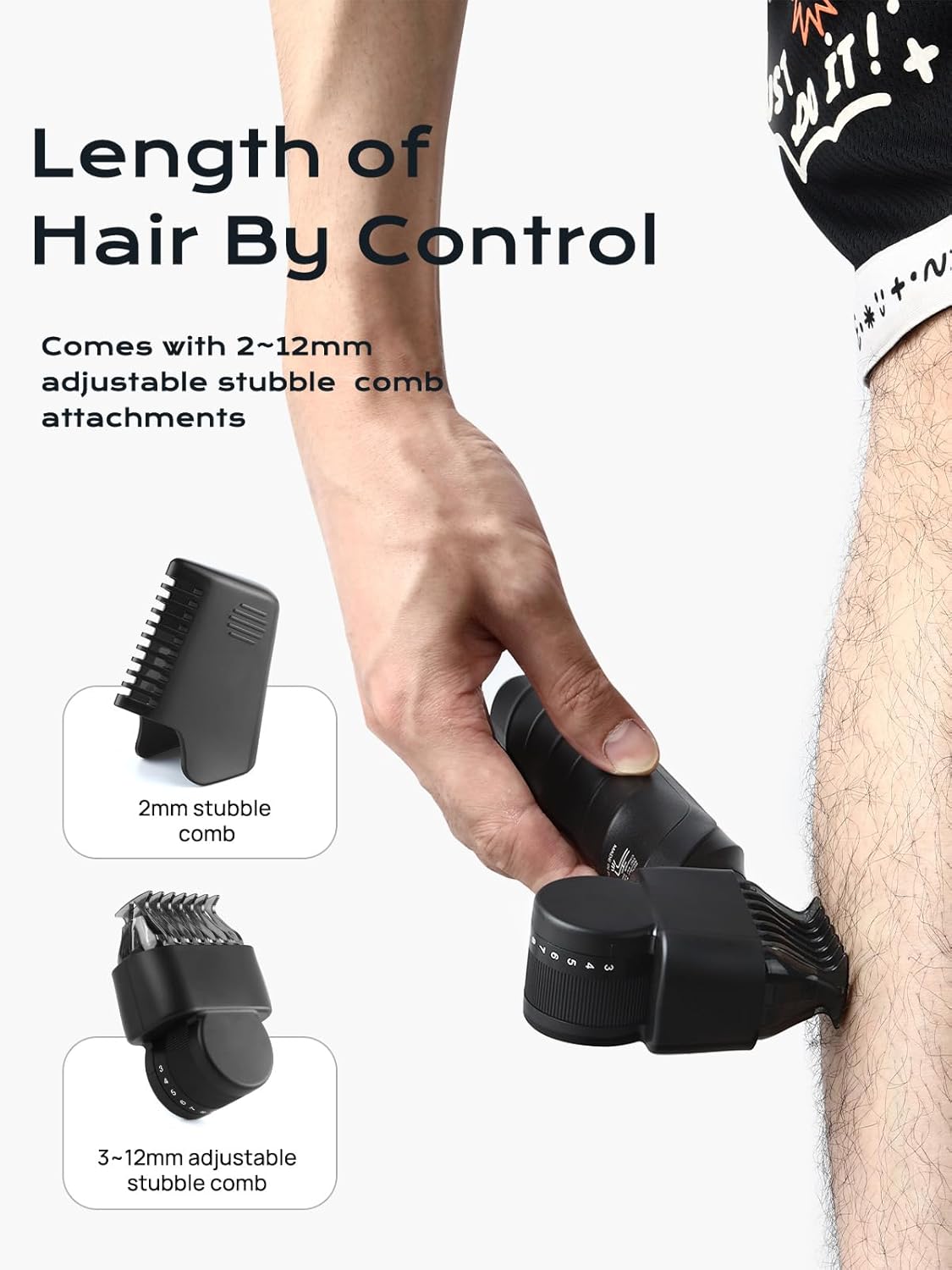 Electric Body Hair Trimmer for Men,Cordless Waterproof Body Razor 120 Mins Long Lasting,V-Shaped Lightweight Portable Pubic Hair Trimmer for Ball/Groin Pubic Sensitive Area
