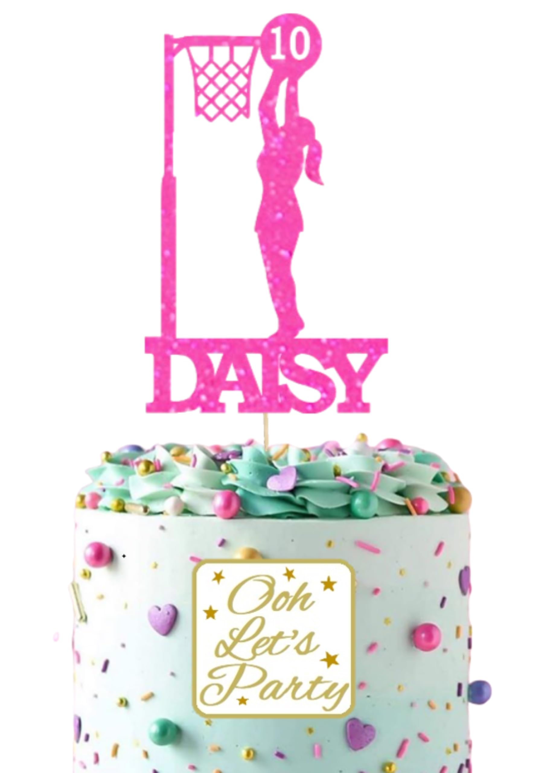 Cake Topper Netball Birthday, Choose Your Name, Age & Colour.