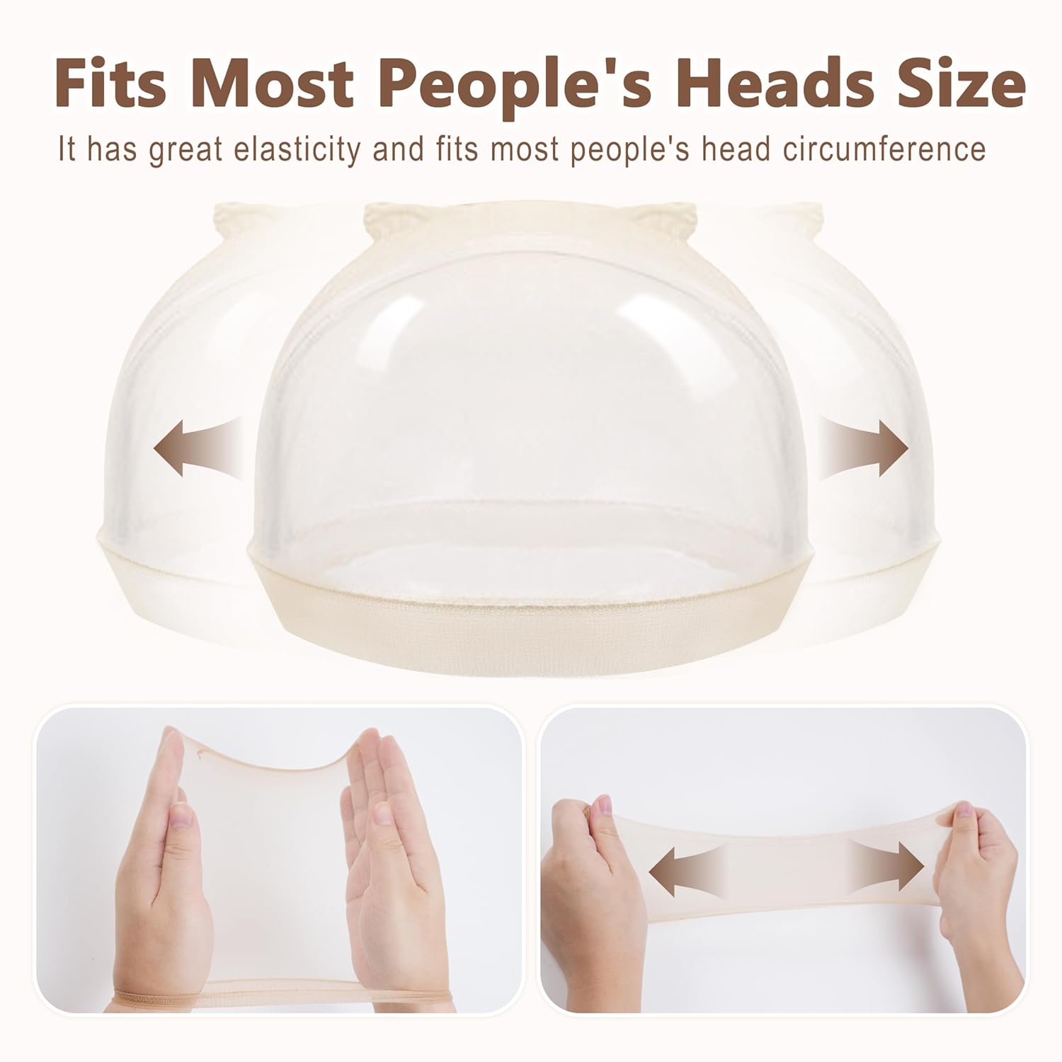 TaShow 30 Pcs Wig Caps for Women Lace Front, Ultra Thin Stocking Cap for Women, Breathable Wig Cap for Long Thick Hair, Wig Caps with Elastic Band Transparent