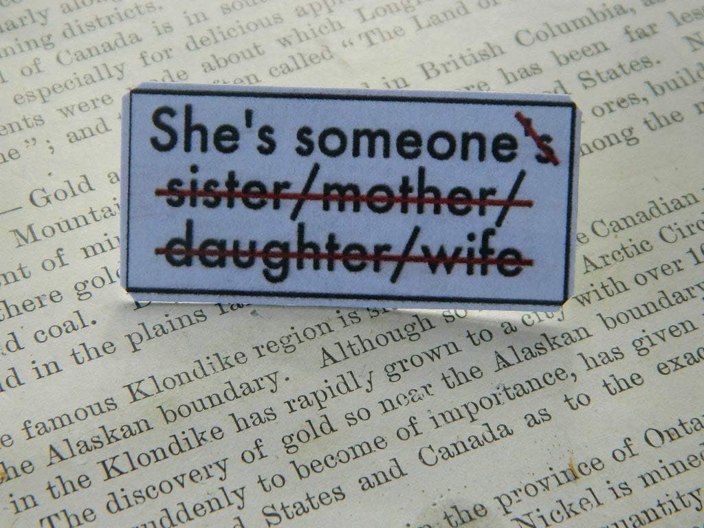 She's Someone lapel pin Sexual Assault Awareness #metoo movement
