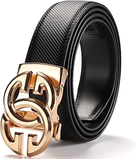 Men Real Leather Ratchet Belt Genuine Cowhide Strap 1.5" Wide Trim To Fit