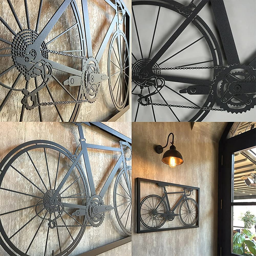 Amazon.com: ZSWW Metal Bike Wall Art - Antique Style Bicycle Metal