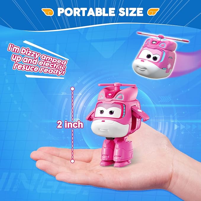 Super Wings Transformable Dizzy Robot y Avión - Figura de Acción miniatura 2