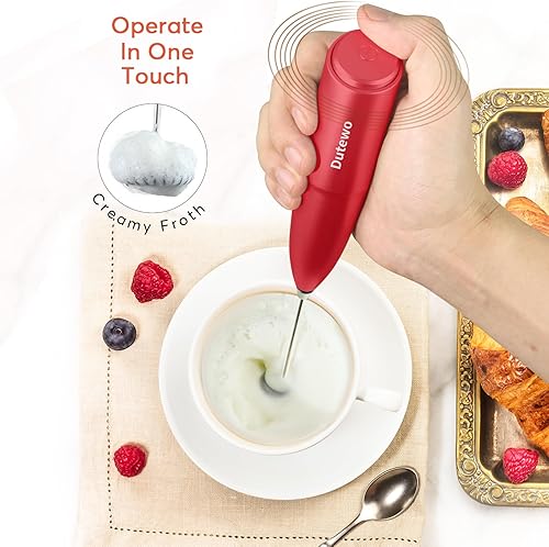 Miniatura 3 de Batidora de mano para café, espumador de mano para lattes, batidor eléctrico de bebidas, mini espumador para capuchino, frappé, matcha, chocolate