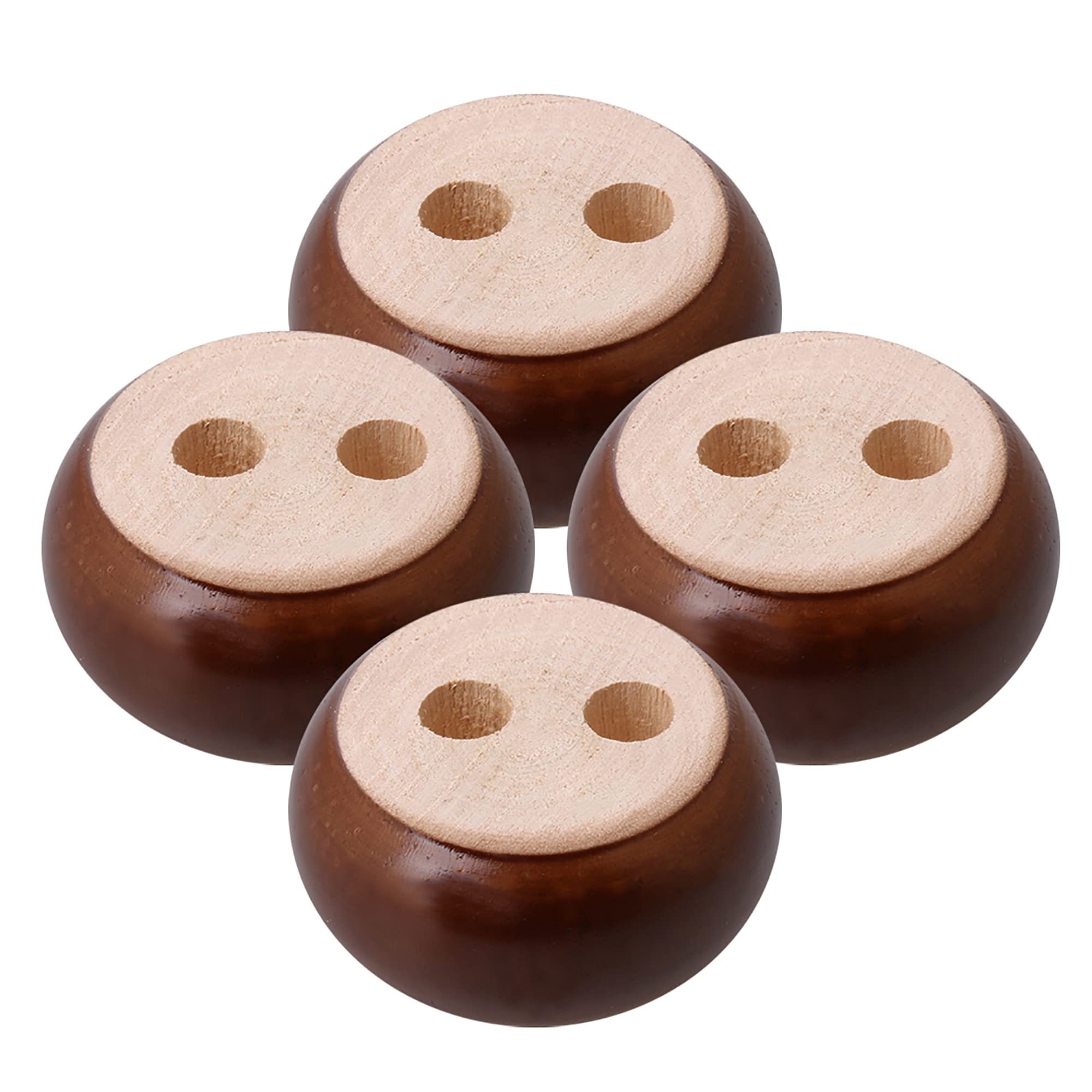 Patas de madera para muebles que evitan la humedad en armarios y sofás bajos, 4 piezas