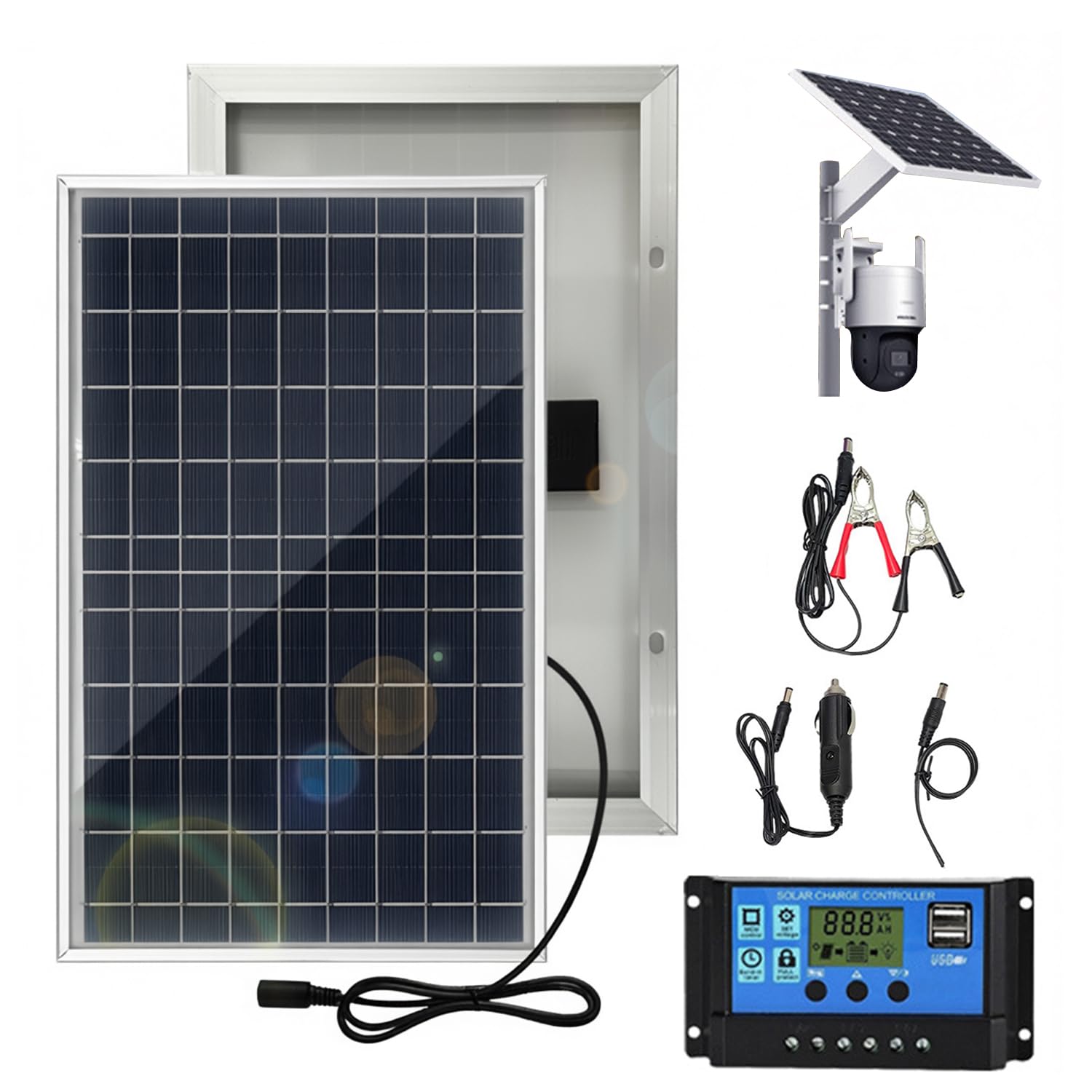Kit de panneau solaire 10W TARSHYRY alimentation d'urgence camping et voiture