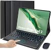 Funda con Teclado para Tablet Honor Magic Pad 2 12.3 pulgadas, Teclado Inalámbrico Bluetooth Desmontable con Touchpad y Retroiluminación de 7 Colores, Funda Tipo Folio Ultrafina y Ligera con Mouse, Negro 1