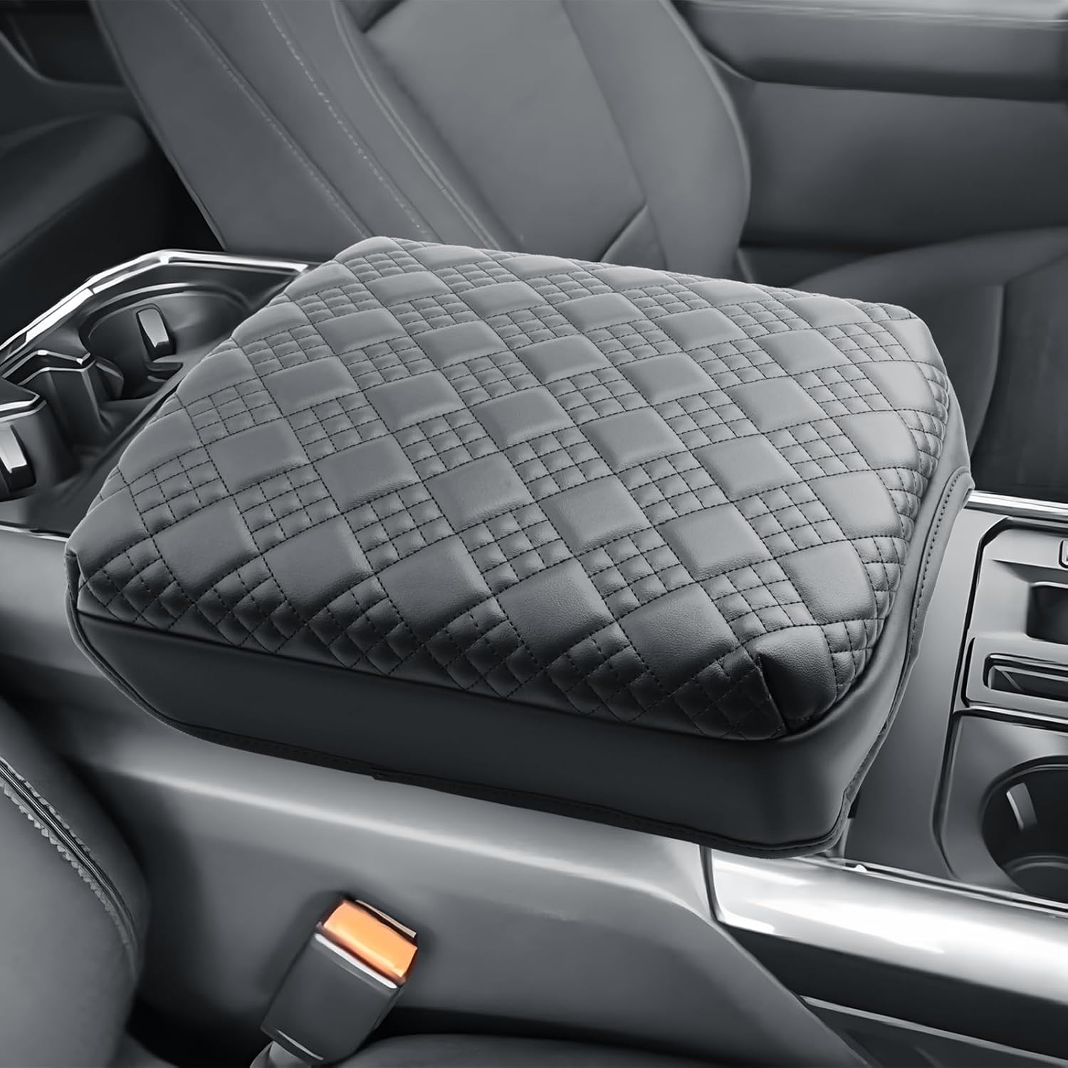 BIBIBO 2023-2026 Super Duty Center Console Armrest Cover 2023 2024 2025 2026 F/250/F-350/F-450 Ford Super Duty Truck (XL/XLT/Lariat/King Ranch/Platinum) Arm Rest Cover 2025 Super Duty Accessories