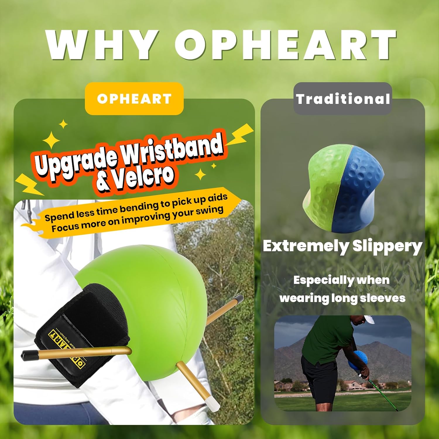 The Connector Golf Training Aid in Improving Hand Positioning, Smart Ball Golf Training Aid for Posture Correction Practice. Golf Swing Trainers are Suitable for Golfers at All Levels, (with Velcro)