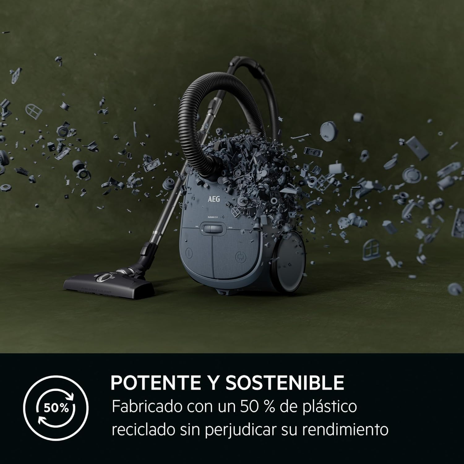 AEG CLEAN 6000 Aspirapolvere con sacchetto/elevata potenza di aspirazione/con ugelli aggiuntivi/55% plastica riciclata/per proprietari di animali domestici/pulizia di tappezzeria/raggio d'azione 12 m