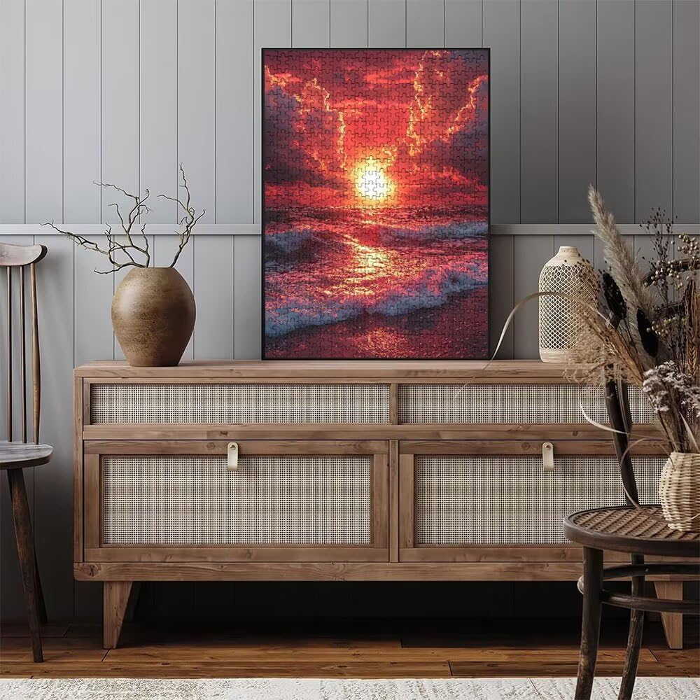 Puzzle 5000 Pezzi, Spiaggia Del Sole 3D Puzzle per Adulti Impegnativo, Educa Puzzles Artistico, Divertente E Stimolante Puzzles Decorativo per La Famiglia, Regalo e Decorazione Pareti DX0YL6-873
