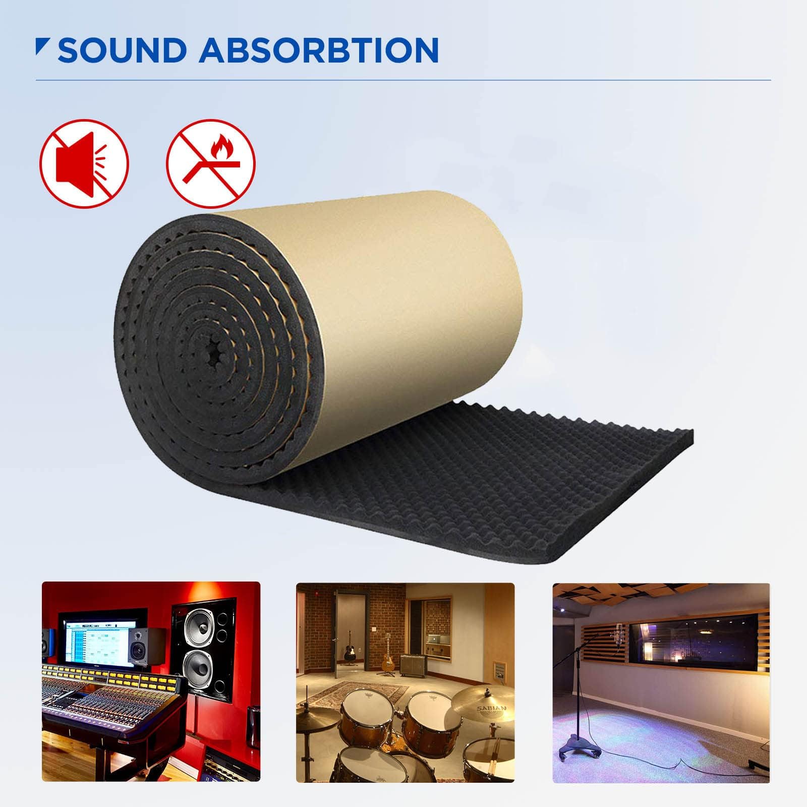 Panneaux de Mousse Acoustique, Anti Bruit Panneau Absorbant Acoustique, Mousse Acoustic pour Podcasting Studios d'enregistrement Bureaux Apprentissage à Domicile (100x50x2cm)