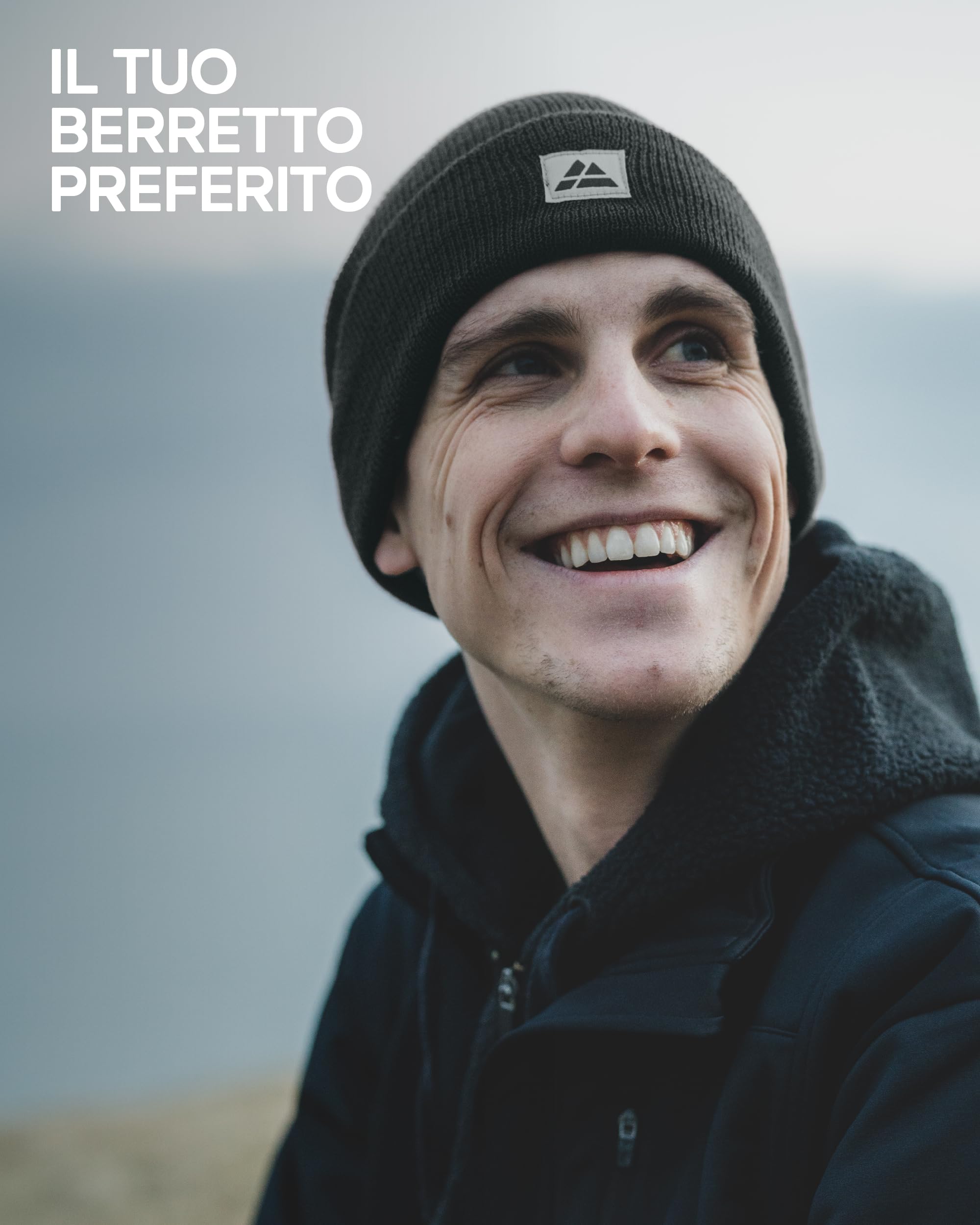 DANISH ENDURANCE Cappello Uomo Lana Merino e Fodera Pile, Berretto in Maglia, Taglia Unica Adulto, Beanie Invernale, per Sci e Sport