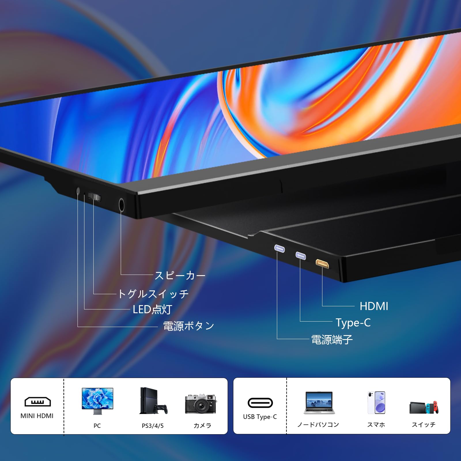 Alic モバイルモニター 15.6インチ 1920×1080 FHD Amazon.co.jp: Alichome モバイルモニター 15.6インチ 1920×1080