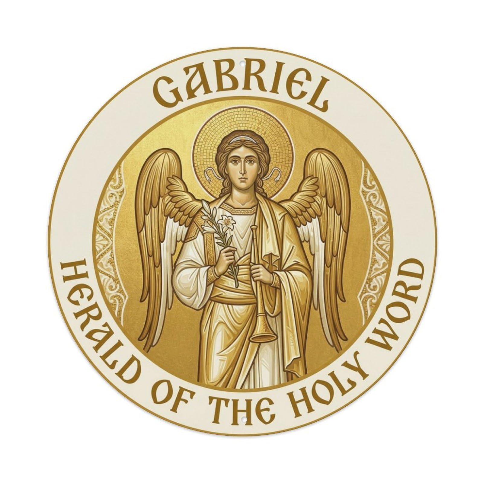 Divine Voice Archangel Gabriel Herald of The Holy Word Metal Tin Sign