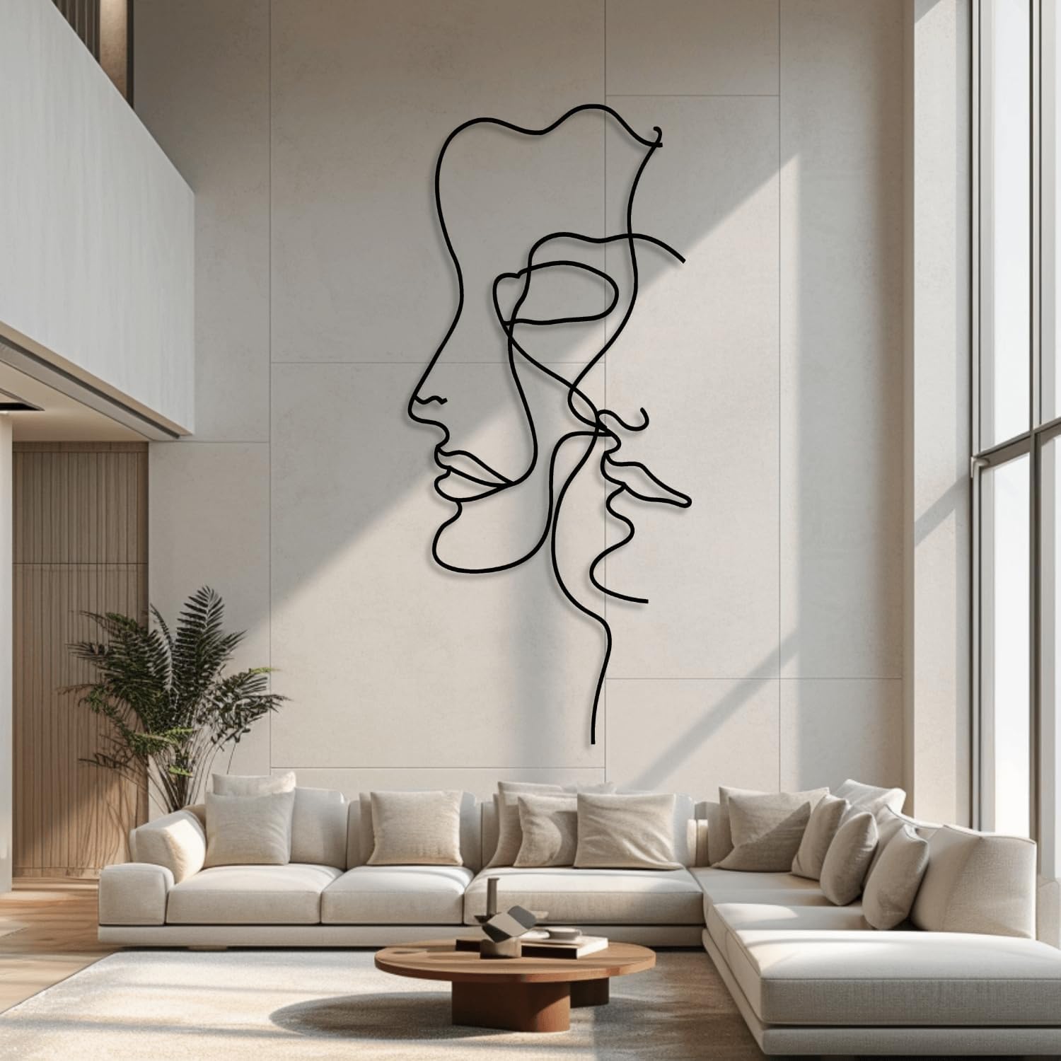 Décoration murale en métal moderne pour salon et chambre