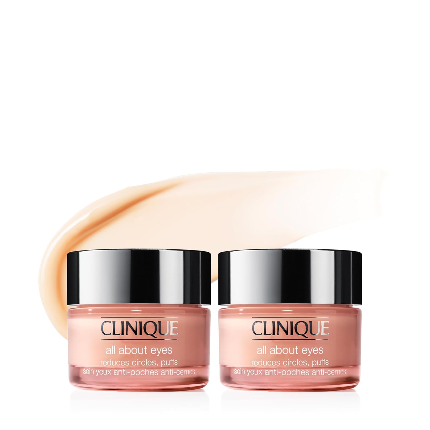 Clinique All About Eyes Lightweight Eye Cream With Vitamin C | Hydrating,Brightening,Depuffing + Dark Circle Reducing,1 Ounce,(Pack of 2)