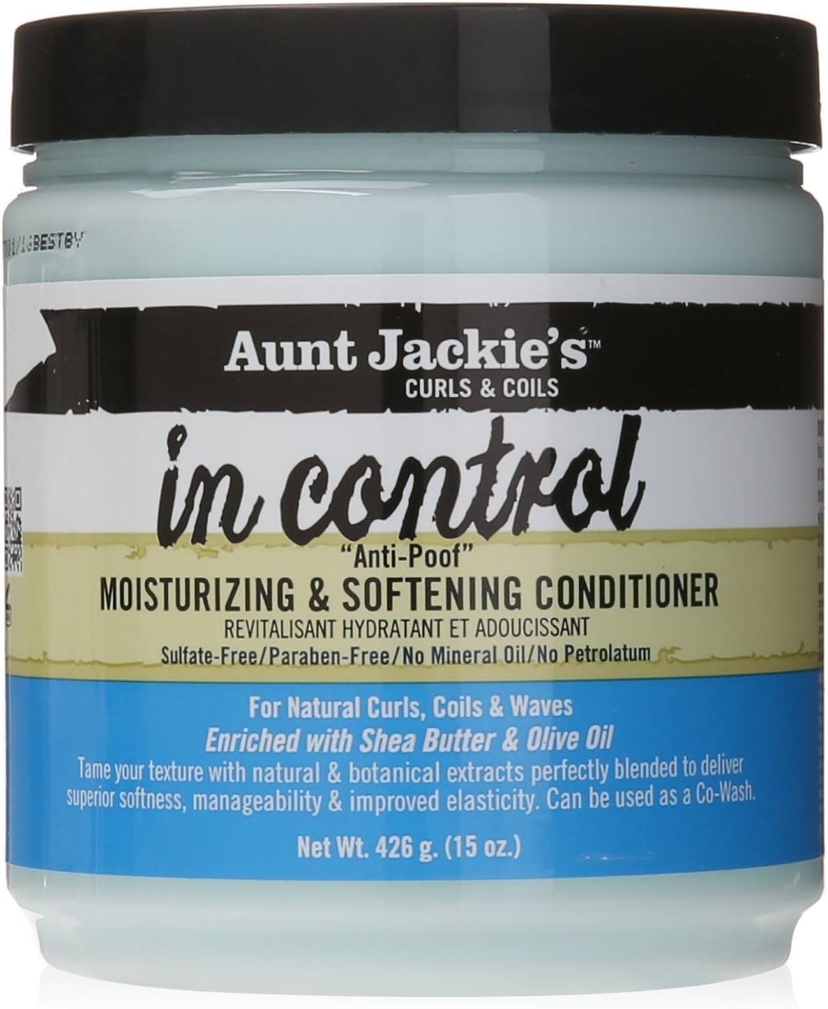Aunt Jackie's in Control Anti-Poof Moisturizing & Softening Conditioner 15 oz. (Pack of 6)