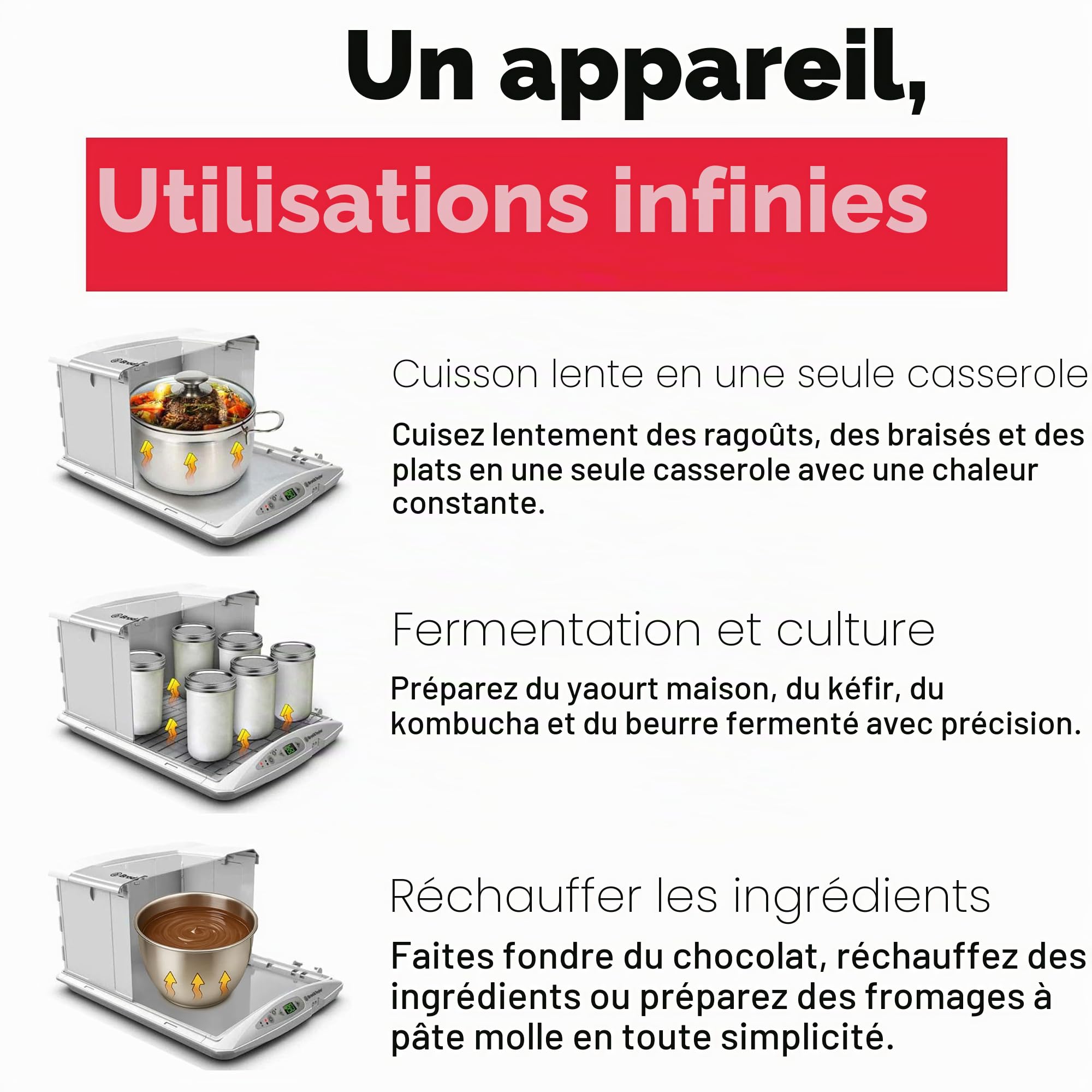 Brod and Taylor Chambre de Pousse Pliable Fermentation Maîtrisée du Pain Levain et Yaourts Température Homogène et Précise pour Boulangerie Maison