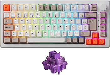 TECLADO AKKO STEAM ENGINE MODELO 5075S ABNT2 BRANCO SWITCH