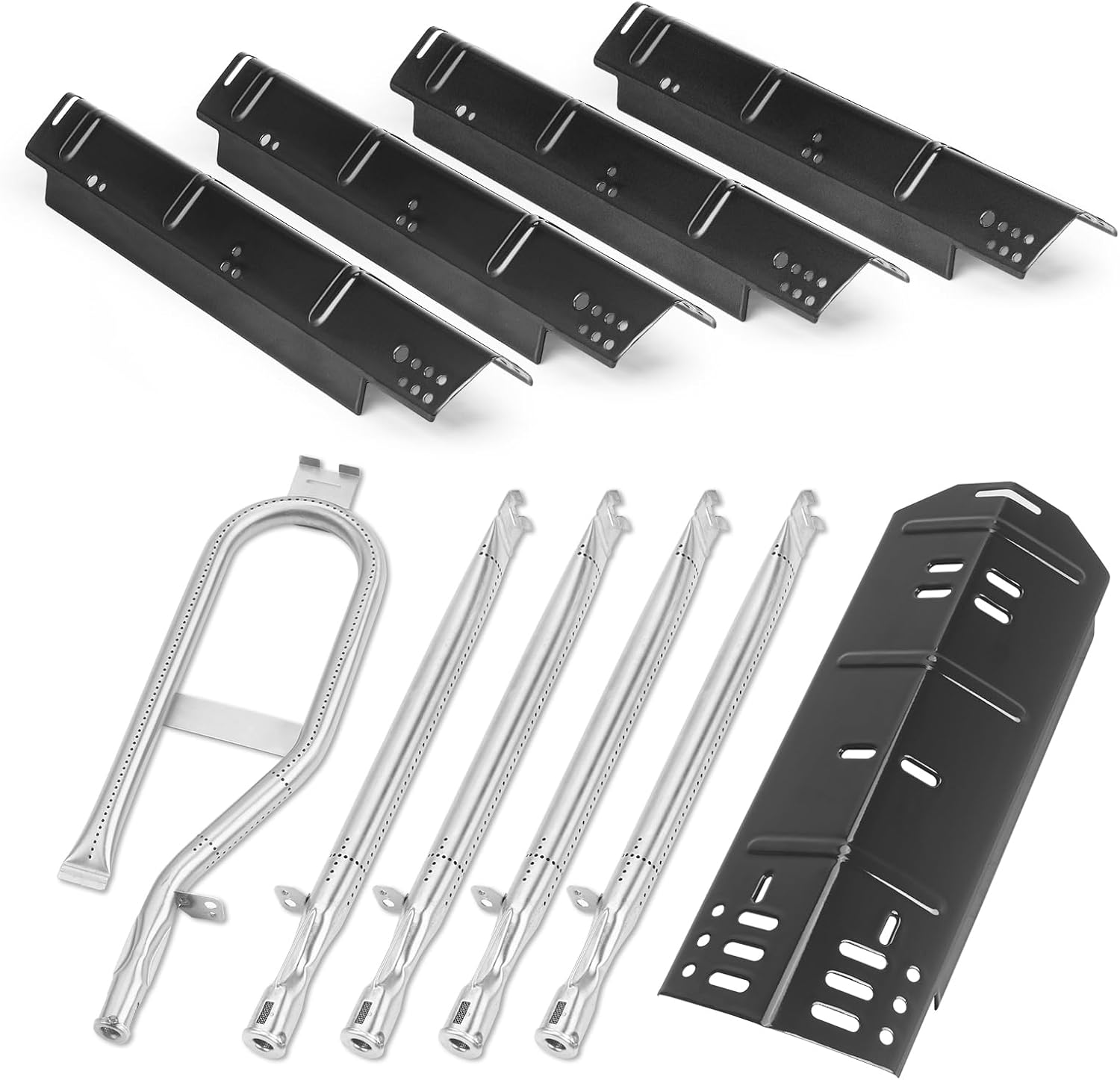 Grill Replacement Parts for Dyna-Glo GH474CRP DGH483CRP, Heat Plate and Burner Kit for Dynaglo 4 and 5 Burner Revoace GBC1793W Grills,Dyna-Glo 3 Burner,70-02-411 Grill Heat Plates Tent Burner Tubes