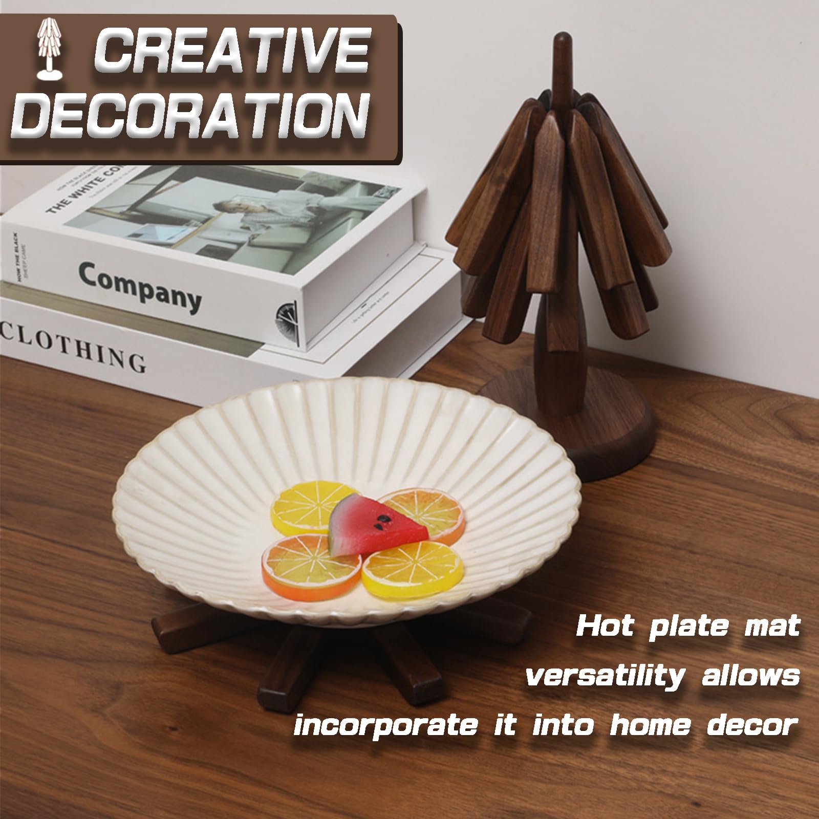 Amazon.com: Natural Walnut Wood Trivets - Foldable Tree Hot Plate
