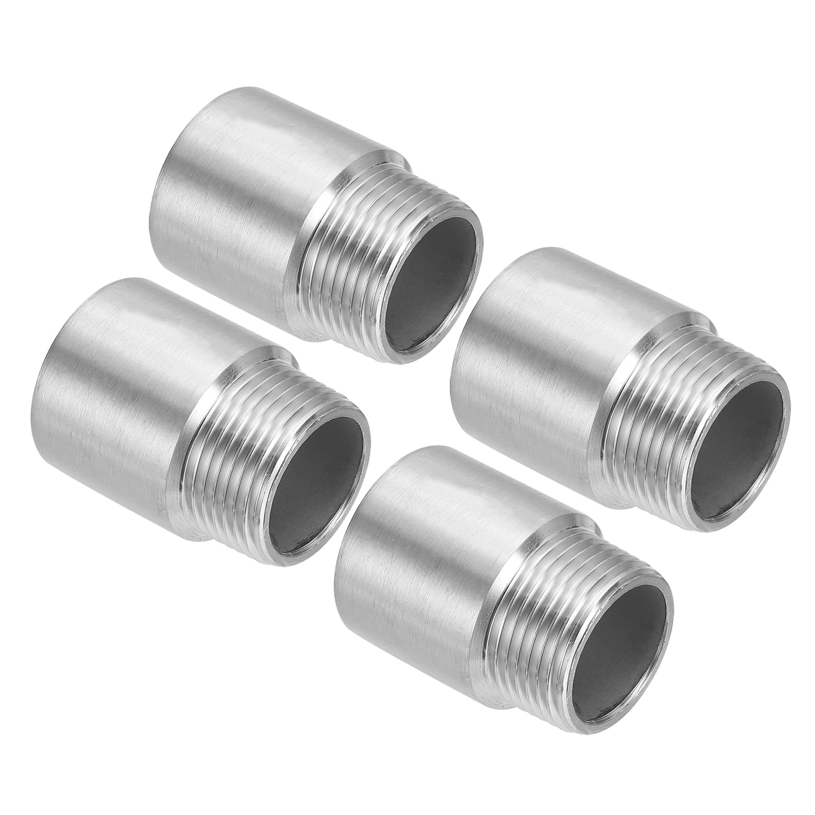 Conector de tubería para fontanería de acero inoxidable 304, rosca G1" de 50 mm de largo, 4 uds