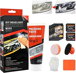 Car Headlight Restoration Kit, Professional Headlight Restorer, Headlamp Restoration Kit, Car Headlight Scratch Repair Tool for Polishing Restoration Yellowed/Oxidized/Vague Headlights