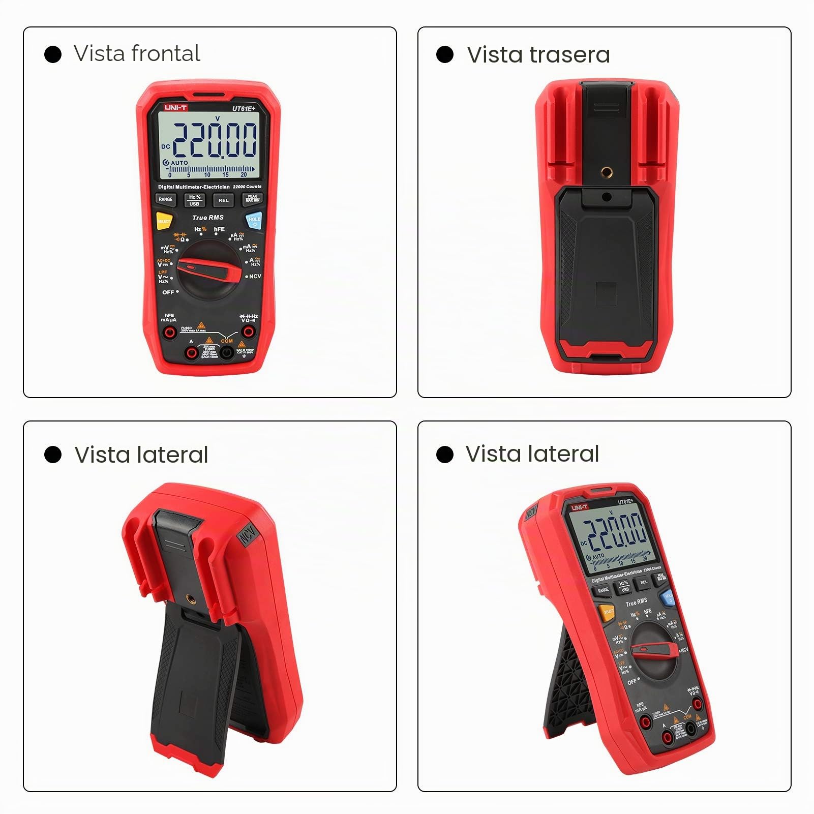UNI-T UT61E+ Digital Multimeter True RMS AC/DC Voltage Current Resistance Capacitance Tester