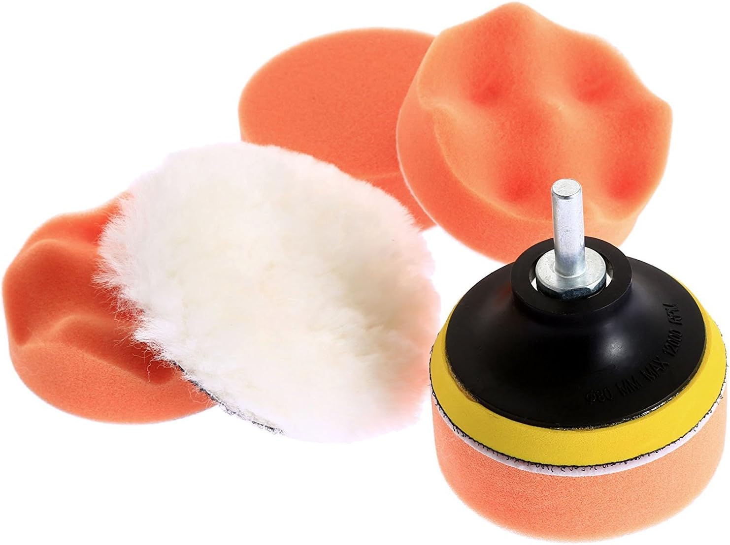 4'' Car Gross Polishing Polisher Buffer Pads Sponge Kit Auto Car Polisher Set