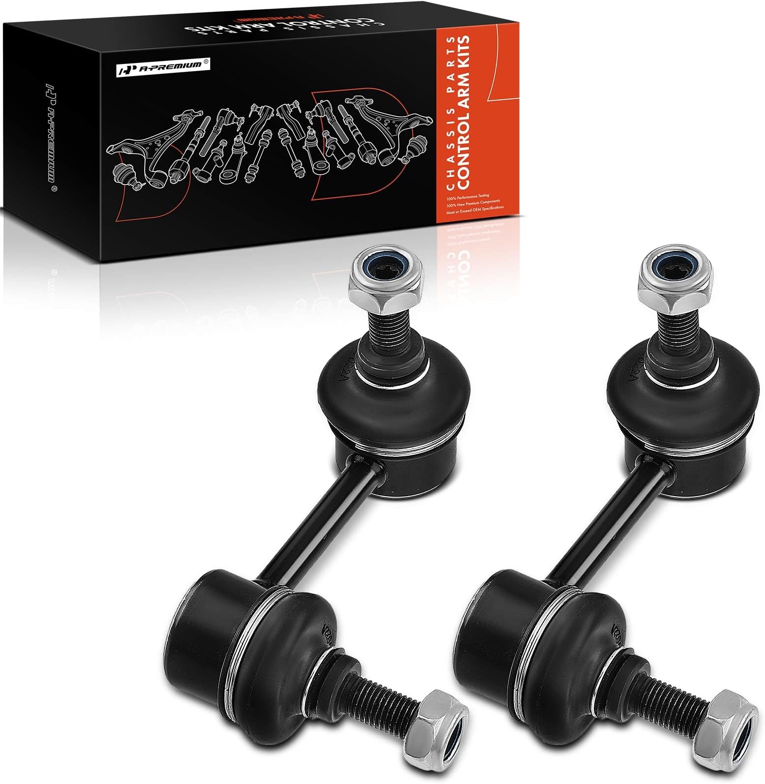A-Premium 2 x Rear Sway Bar Links Stabilizer Bar Links, Compatible with Jeep & Chrysler & Dodge & Mitsubishi - Compass Patriot 200 Sebring Avenger Caliber Outlander (Sport) Lancer Eclipse Cross RVR