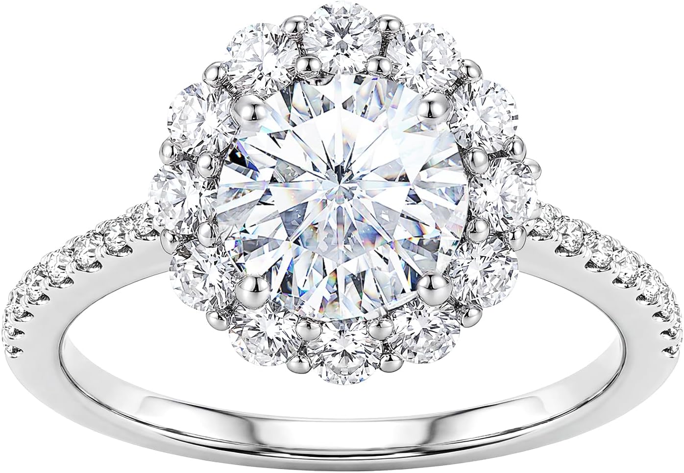 Moissanite Eternity Wedding Band for Women, 1.35Ct D Color VVS1 S925 Sterling Silver Band Rings, Moissanite Jewelry for Travel Engagement Wedding Promise Anniversary (Size 6-8)