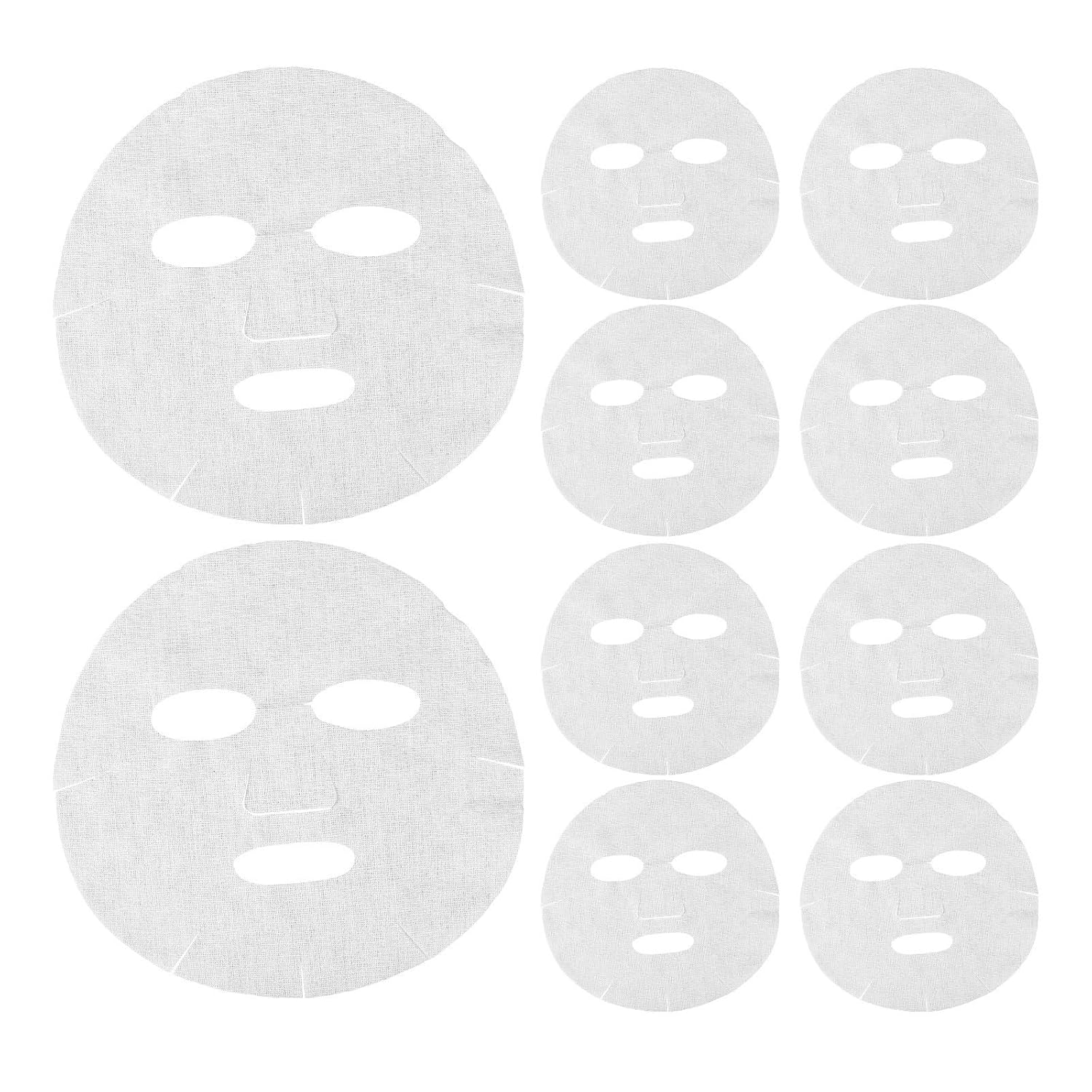 BETOOKY 10pcs Super Thin Fiber Cloth Facial Mask Sheet for Women, White